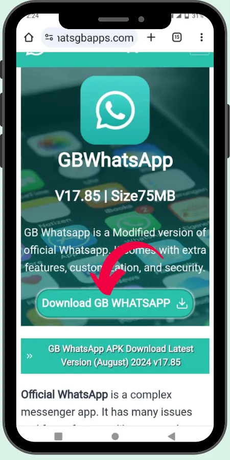 Download and install GB Whatsapp